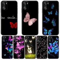 beauty pink butterfly phone case for xiaomi mi 11 lite pro ultra 10s 9 8 mix 4 fold 10t 5g black cover silicone back prett