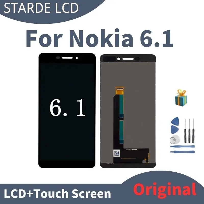 

5.5" Original For Nokia 6.1 2018 Nokia 6.1 TA-1043 TA-1045 TA-1050 LCD Display Touch Screen Glass Panel Digitizer Assembly