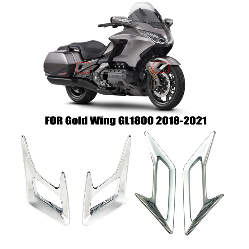 

For Honda Goldwing GL1800 Goldwing 1800 GL 1800 2018 2019 2020 2021 Chrome Motorcycle Front & Rear Fender Vent Decoration Trims