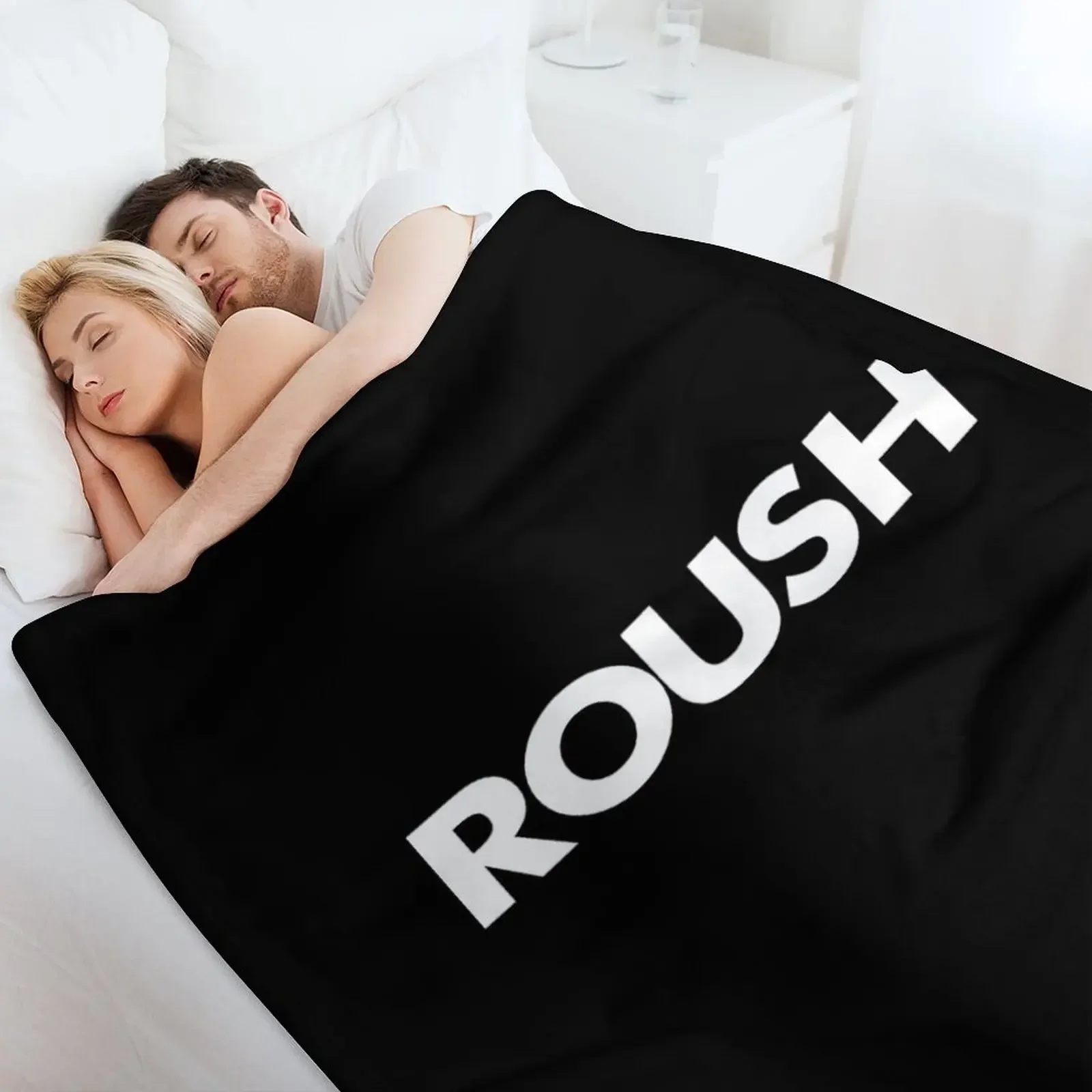 Белое одеяло с логотипом Roush свободное декоративное покрывало для сна модные