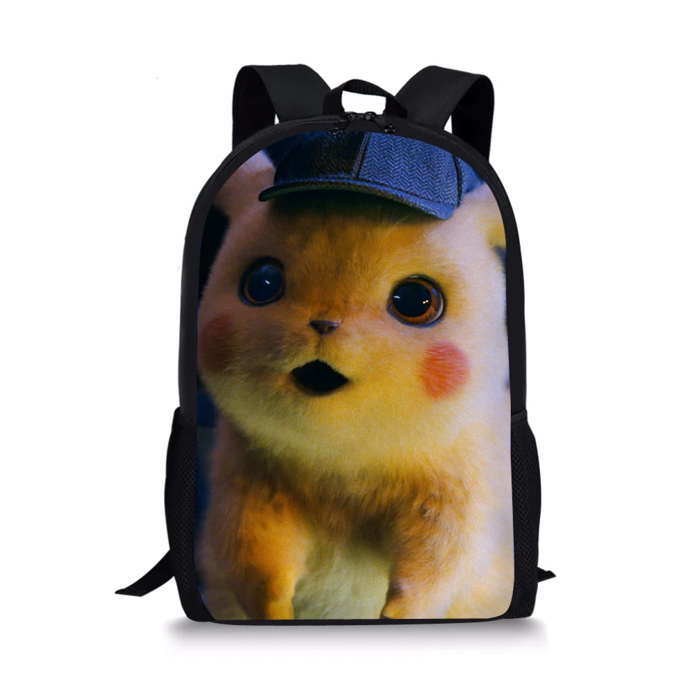 HALYUNASC Childrens' School Backpack Anime-Pikaqiu Design Students School Bag Cartoon Teenagers Book-Bags Mochila