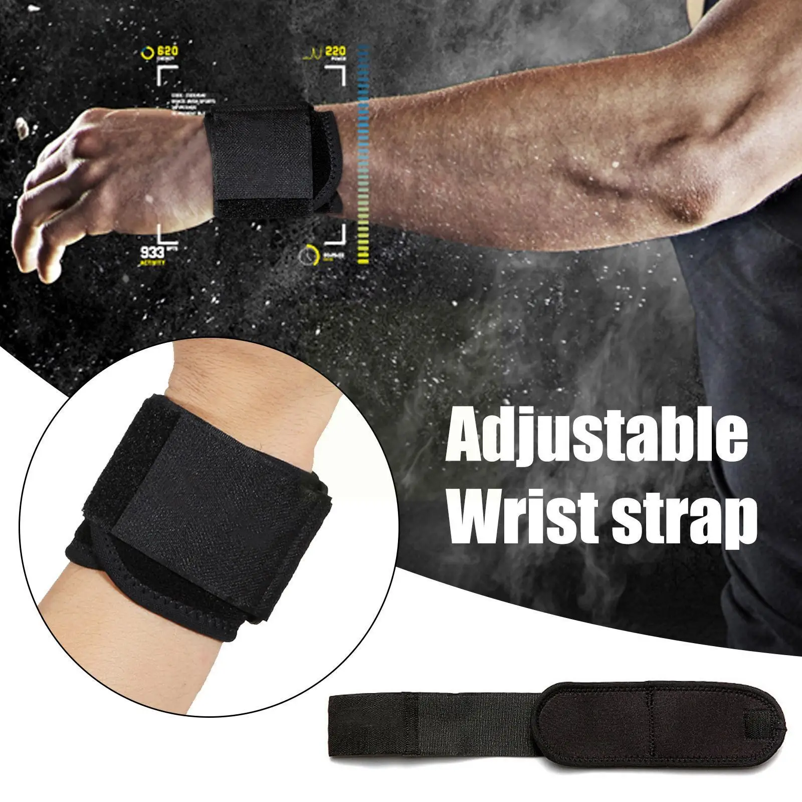 

Adjustable Wrist Band Fitness Wrist Band Weight Lifting Band Sport Powerlifting Breathable Part Wrist Cotton Elastic Suppor E4M0