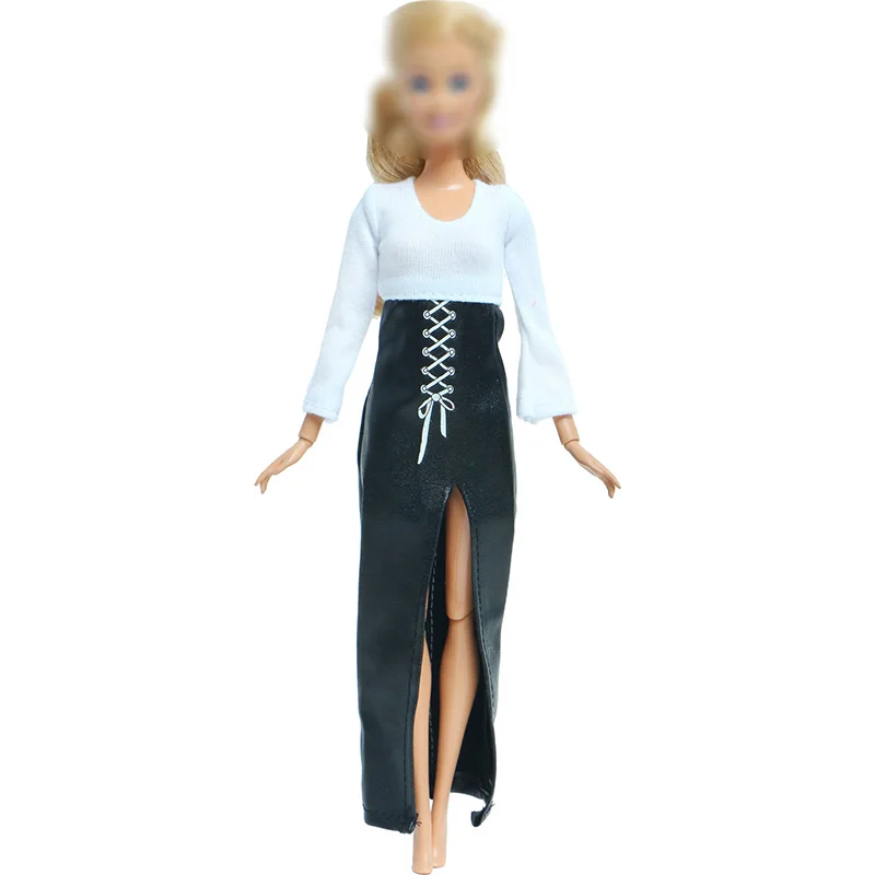 

Fashion Leather 29cm Doll Clothes For 1/6 Doll Dress Jacket Coat Top Pants Skirt 11.5" Dolls Accessories for Kids Toy Dolls Gift