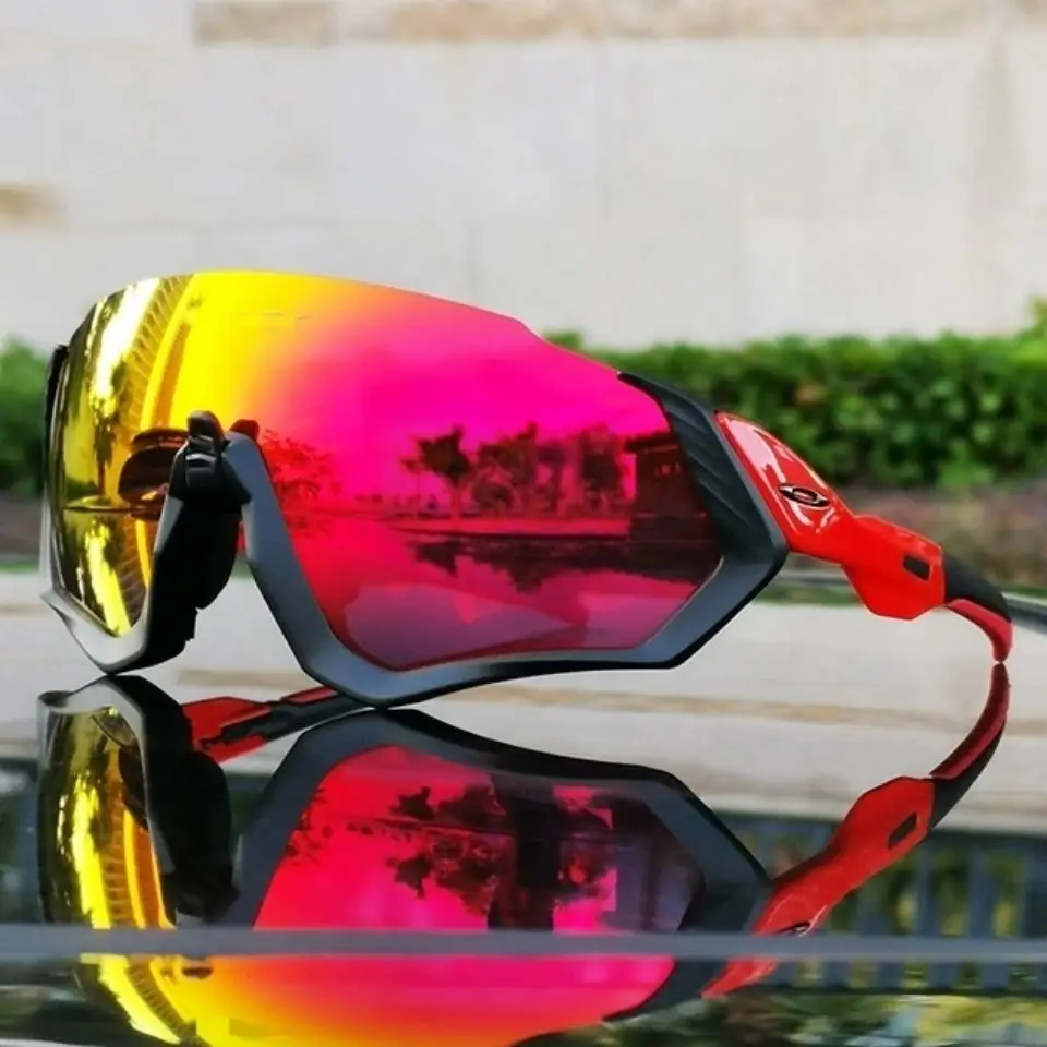 

Polarized Sports Men Sunglasses Road Cycling Glasses Mountain Bike Bicycle Riding Protection Goggles Eyewear 3 Lens