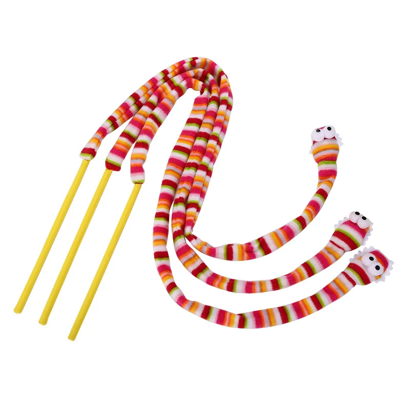 

Cats Interactive Toys Funny Cat Stick Colorful Rod Teaser Plastic Stick For Pet Fishing Rod Cat Toy Cat Accessories Pet Supplies
