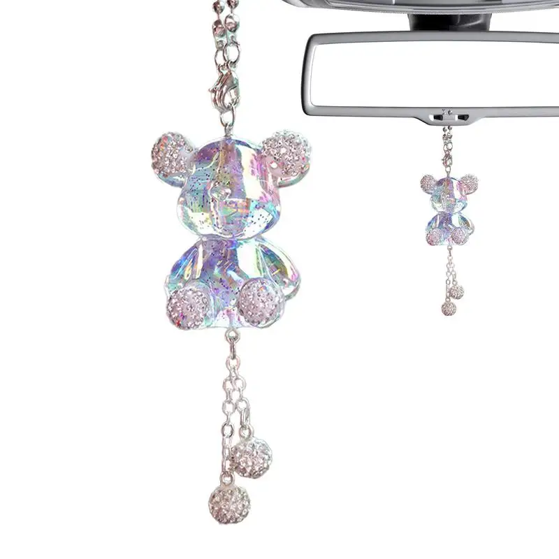 

Автомобильные украшения для зеркала заднего вида подвесной медведь милые аниме украшения Автомобильный интерьер Аксессуары для женских автомобилей