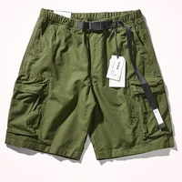 japanese casual multi bag shorts adjustable belt mens tide cross scratch resistant fabric outdoor loose tooling pants