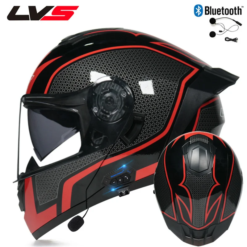 Suitable for  Bluetooth helmet facelift helmet, double lenses, electric vehicle, personal vehicle, Bluetooth helmet