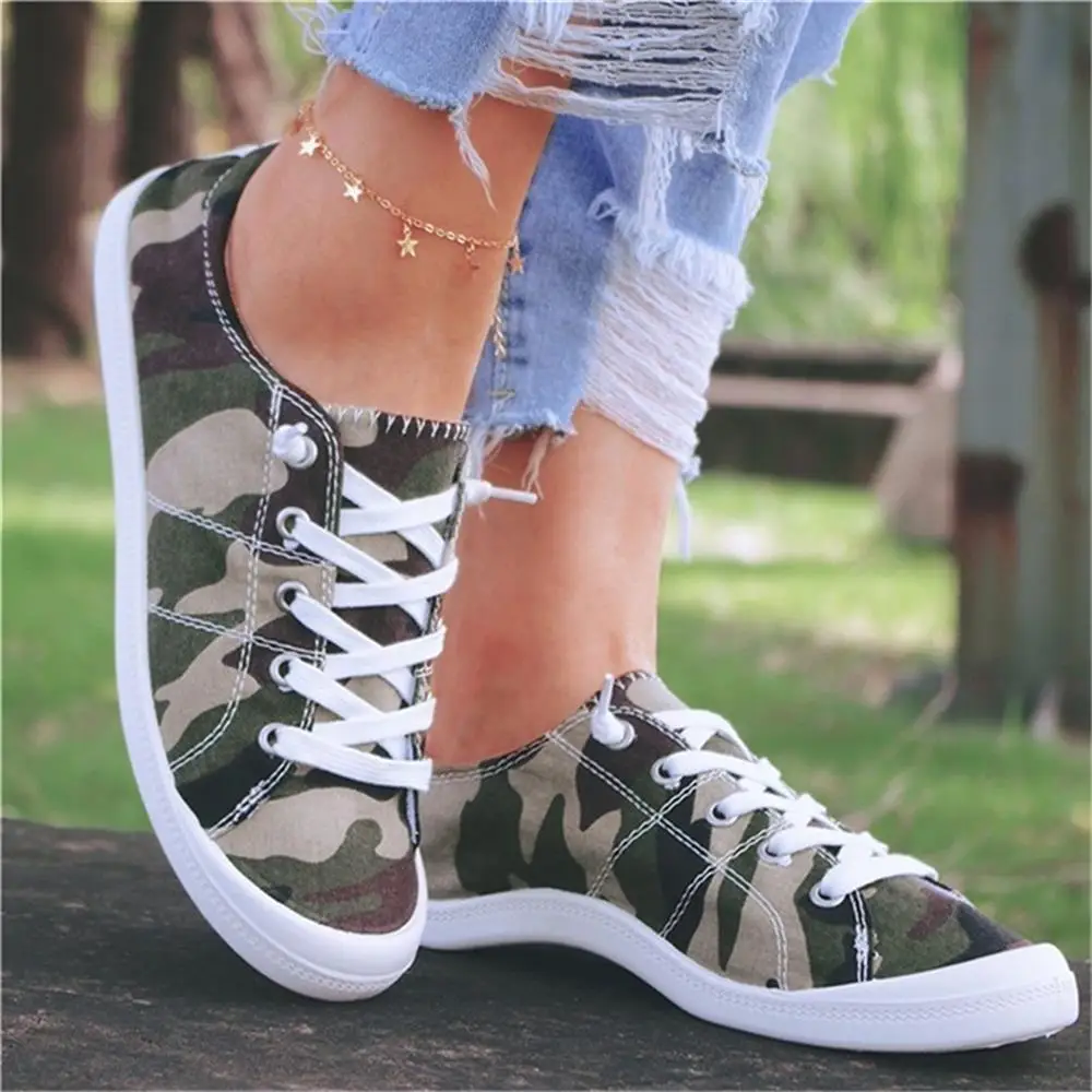 Espadrilles Sneakers Women 2023 Spring Multi Color Lace Up Ladies Casual Canvas Shoes Outdoor 43 Big Size Female Flats Loafers