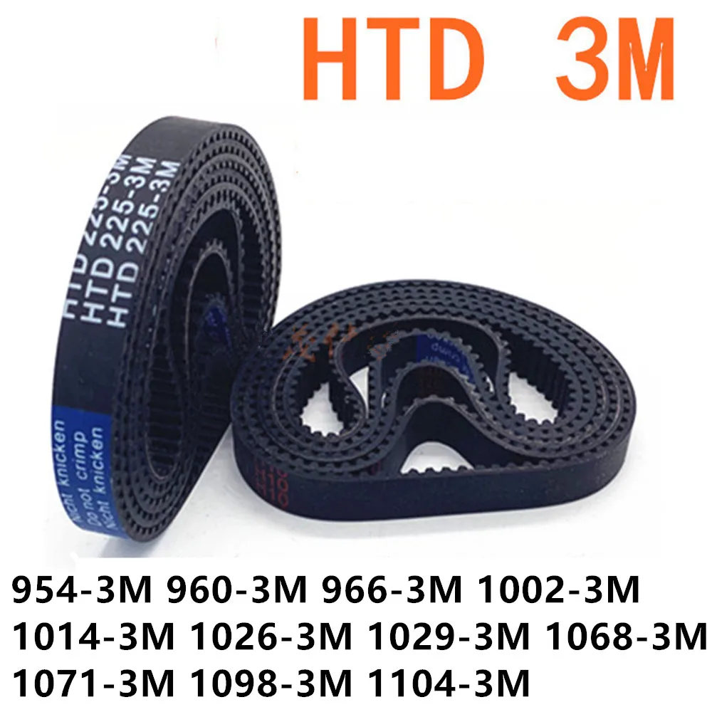 Ремень ГРМ HTD3M ширина 6 мм замкнутая петля синхронный резиновый ремень HTD 3M длина