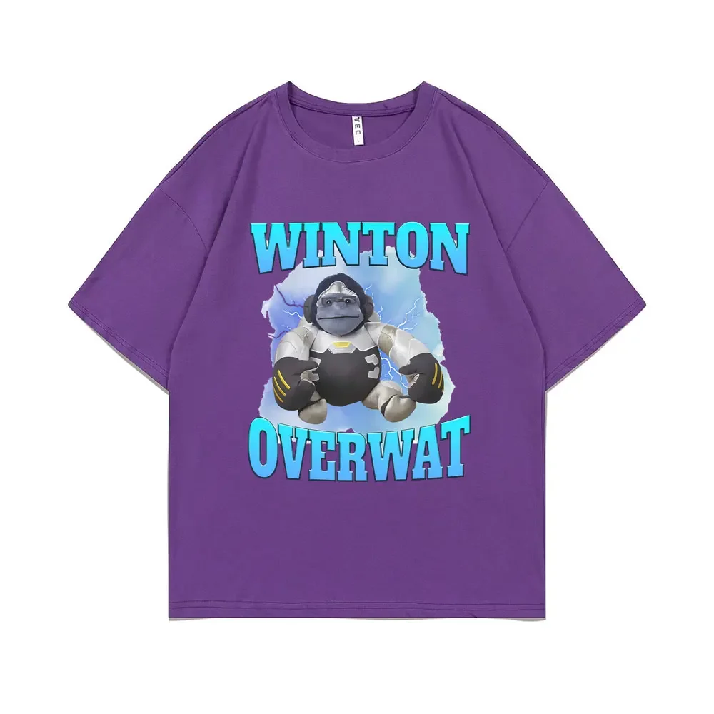 Winton Overwat Meme Забавная футболка с мемами для мужчин и женщин Модная уличная одежда
