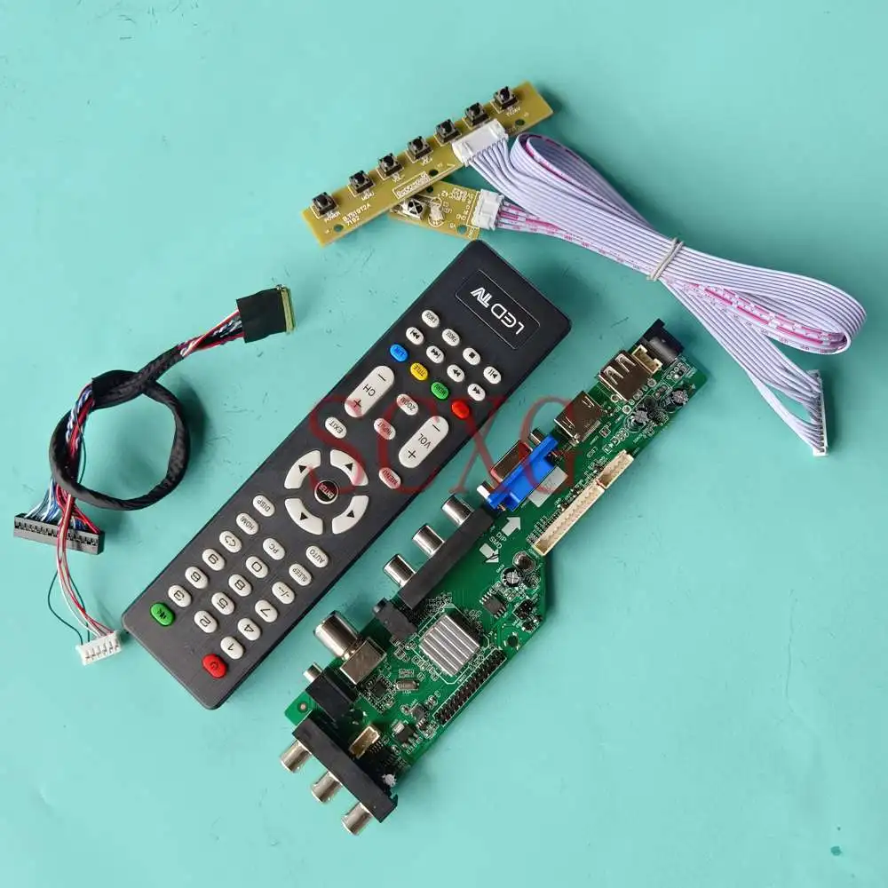 

Driver Control Board DIY Kit Fit N156B6-L06 15.6" 1366 768 USB AV VGA HDMI-Compatible DVB Digital Signal LCD Panel LVDS 40 Pin