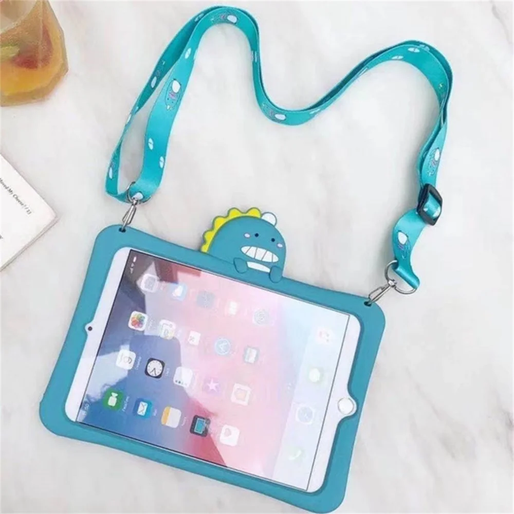 

Милый мультяшный Чехол для IPad 9,7, 2018, 2017, 7, 8, 10,2 Mini Air 1, 2, 3, 4, 10,9, 2020 Pro, 11, детский силиконовый чехол с подставкой