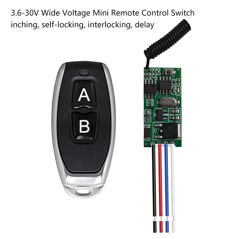 

12V 24V Mini Receiver Wireless Remote Control Relay Receiver 3.6V Micro Remote Control Switch Module