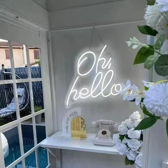 Фото Неоновая вывеска FY Custom LED с подставкой, неоновая подсветка для свадебной гостевой книги, доска для сообщений на приеме гостей №4