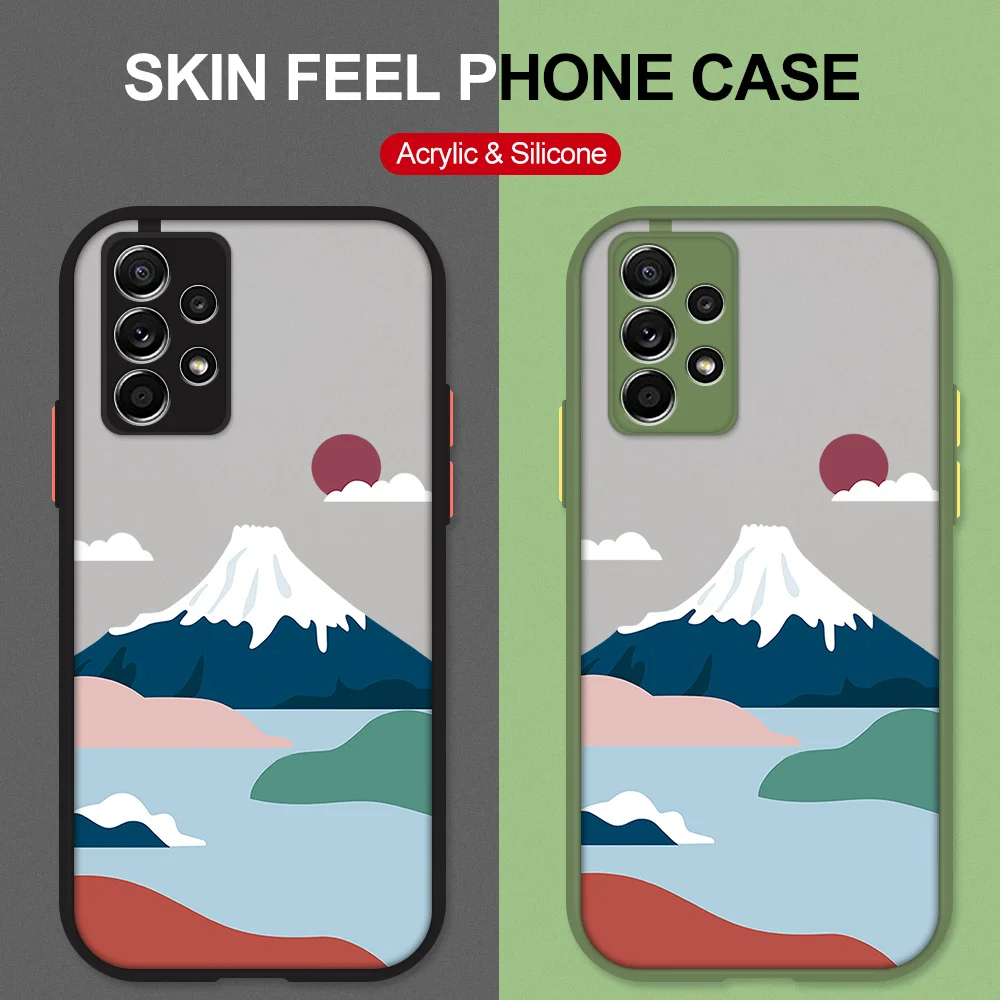 

For Samsung Galaxy A51 A71 A21 A21S A12 A13 A22 A32 A33 5G Ink Painting Phone Case For Samsung Galaxy A52 A52S A72 A53 A73 Cover