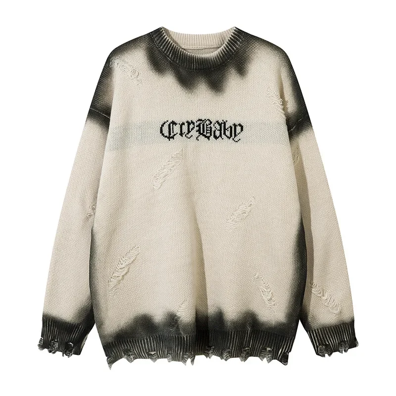 Tangfu модный винтажный вязаный свитер повседневный мужской и женский осенний 2024