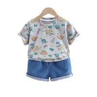 new summer baby clothes suit children boys girls sports cartoon t shirt shorts 2pcssets toddler casual costume kids sportswear