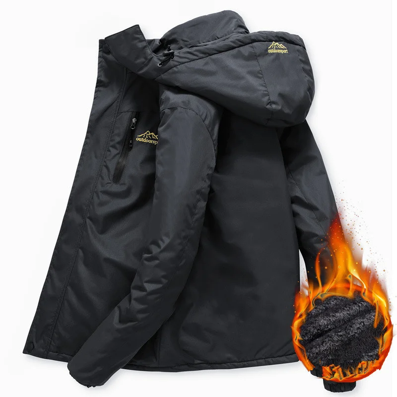 

Зимняя мужская флисовая походная куртка, теплые военные куртки, водонепроницаемые ветрозащитные куртки, толстые бархатные флисовые пальто, пальто 8XL
