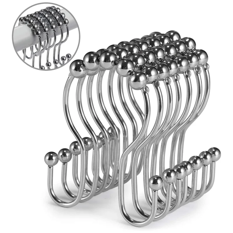 

12 шт., занавески для душа, из нержавеющей стали