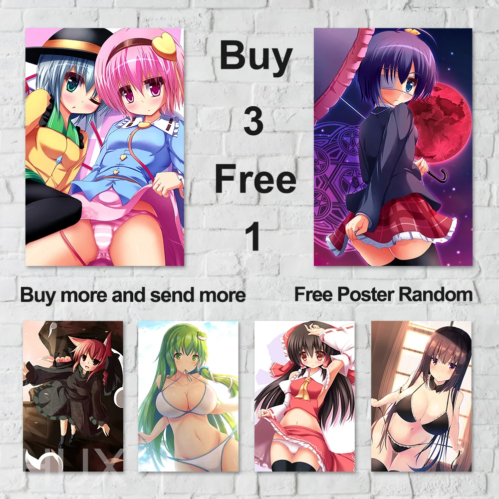 

Японское аниме сексуальная девушка манга, персонажи, настенное искусство, качественный плакат, Картина на холсте, кавайное украшение комнаты, коллекционная картина на заказ
