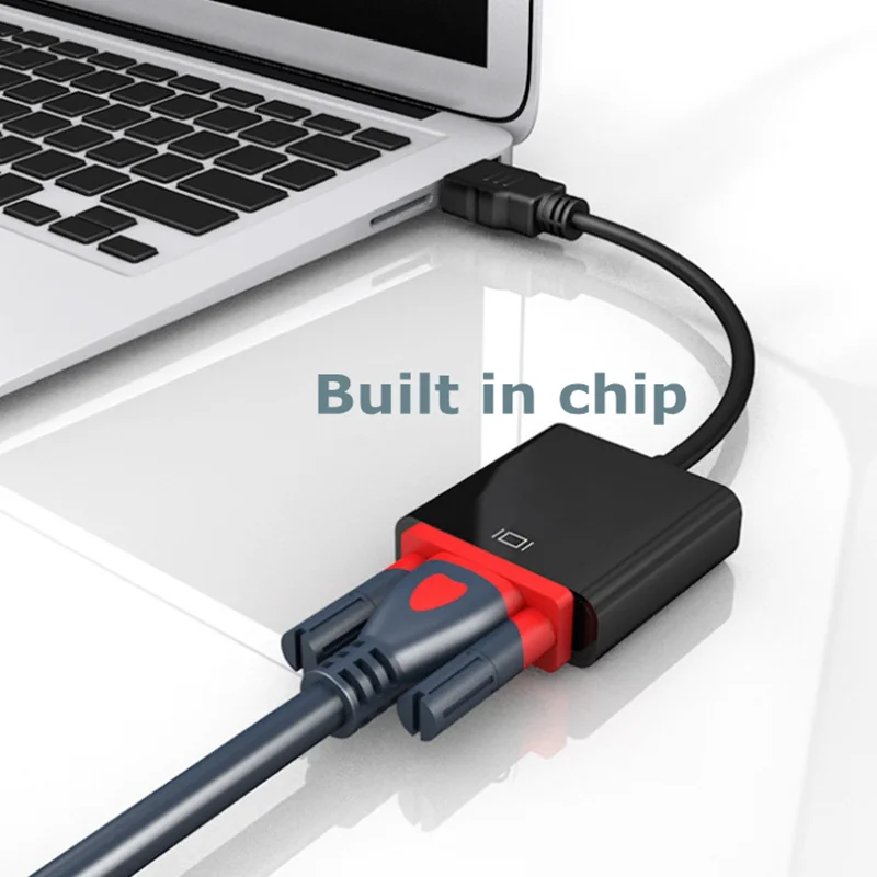 Фото Конвертер HD 1080P DVI24+1 Micro Mini HDMI в VGA, с разъемом 3,5 мм, аудио блок питания Micro USB, для ноутбуков, ПК, телевизоров, №3