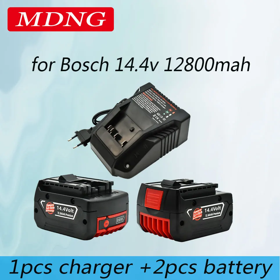 

Original BAT614G Rechargeable Battery 14.4V 12800mAh Lithium ion for Bosch 14.4V Battery BAT607G BAT614 BAT614G+ Charger