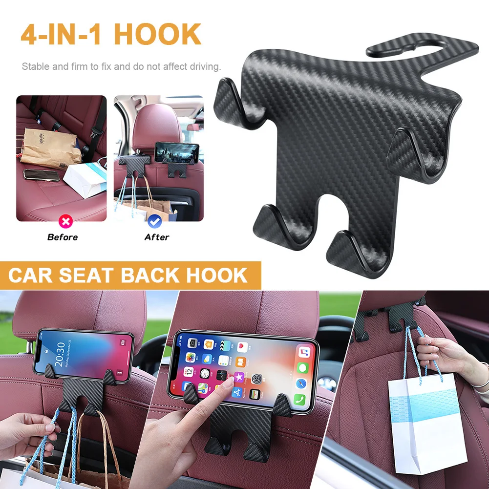 

New Universal Auto Seat Headrest Hook Storage Hanger Car Vehicle Back Seat Organizer Holder Phone Stand Car Interior Accessories