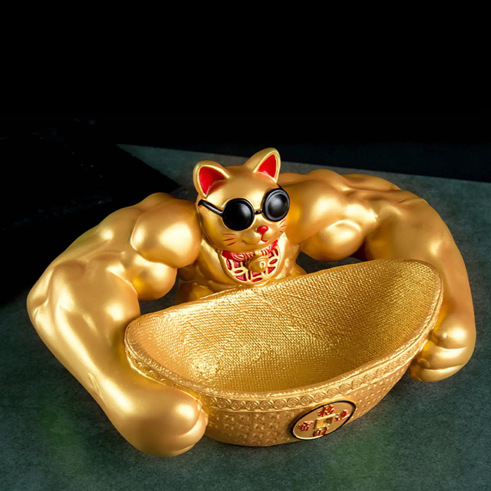 

Strong Lucky Cat Storage Box Feng Shui Resin Decorations Welcoming Cat Storage Box Resin Decorations Storage Box For Home Office