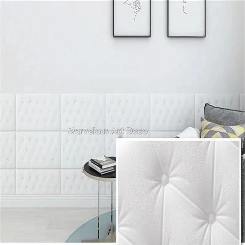

3d Three-dimensional Soft Bag Self-adhesive Tatami Wall Stickers Bedside Anti-collision Cushion Waterproof Padded Wall Panel