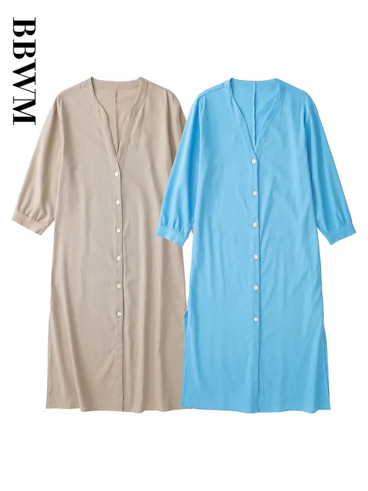 Женское однотонное однобортное платье-рубашка элегантное праздничное платье с