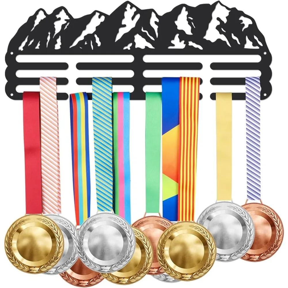 Стеллаж для демонстрации медалей Mountainscape, стеллаж для горного проекта, железная настенная вешалка на 60 + медалей, держатель для трофея