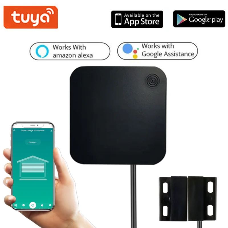 

Tuya WiFi Garage Door Switch Opener Smart Gate Door Controllor APP Remote Works With Alexa Assistant Google Home Smart Life