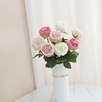 feel moisturizing austin rose bedroom ornament decoration simulation flower ins wind bouquet photo props curling tea rose home