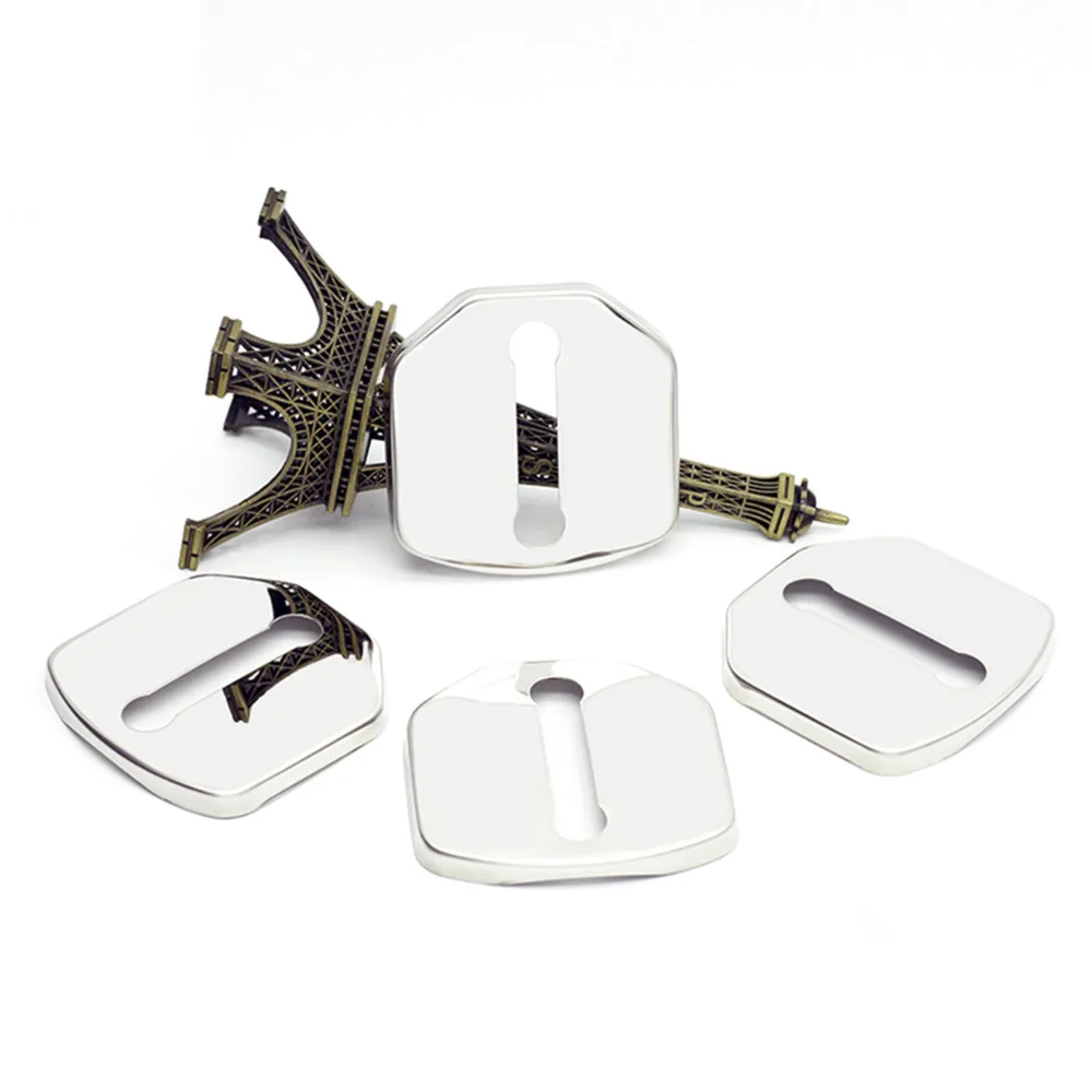 

4 PCS Car Door Lock Cover Stainless Steel Protective Shall Cases Accessorie Emblem Case For Volvo S60 2015-2019
