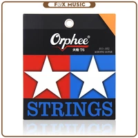 orphee fire lock series t6 acoustic guitar strings nano double coated anti rust bright tone 011 052 tension guitar accessories
