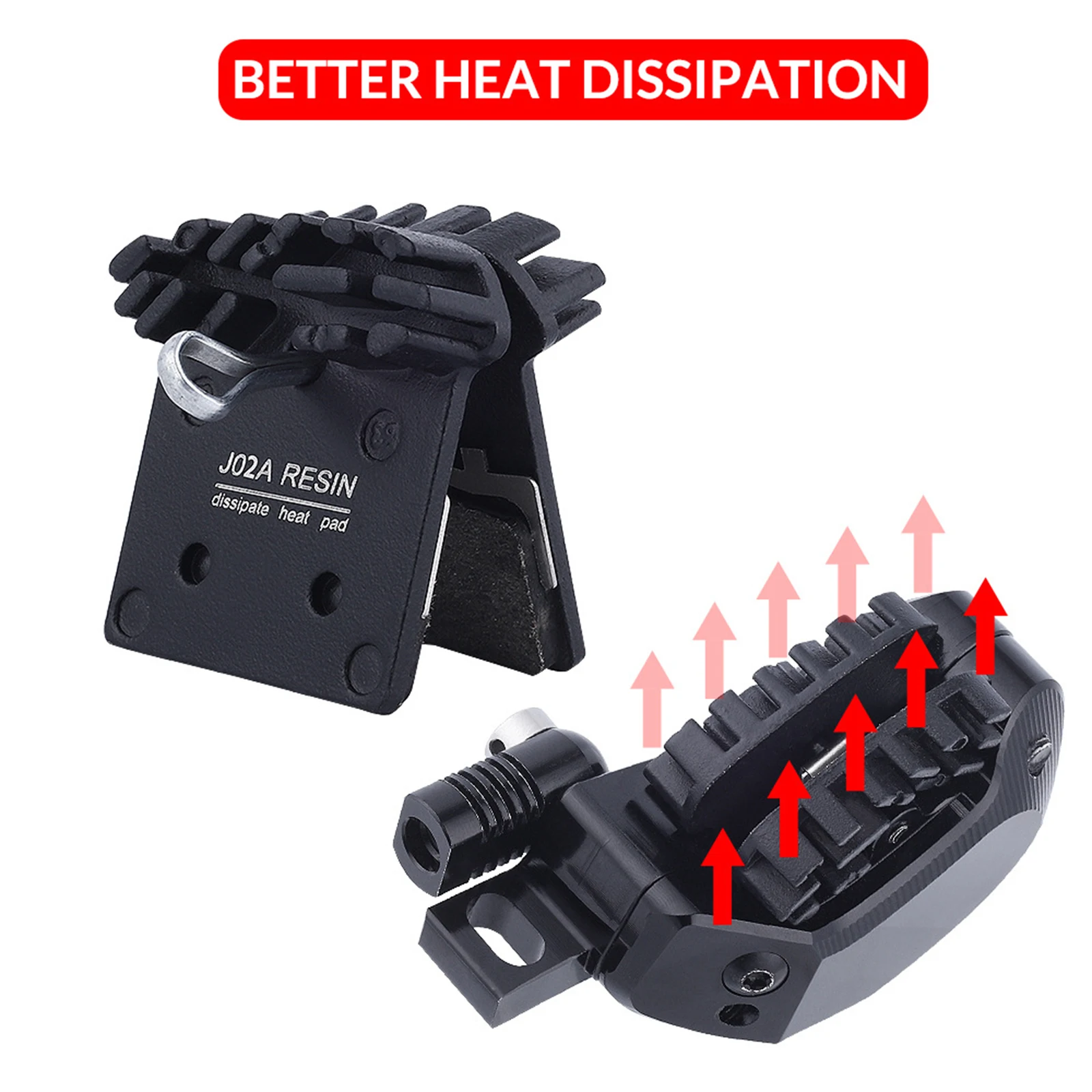 

1 Pair MTB Bicycle J02A Resin Radiators Bike Hydraulic Disc Brake Pads for BR-M9000 BR-M9020 /987/985/8000/785/7000 Accessories