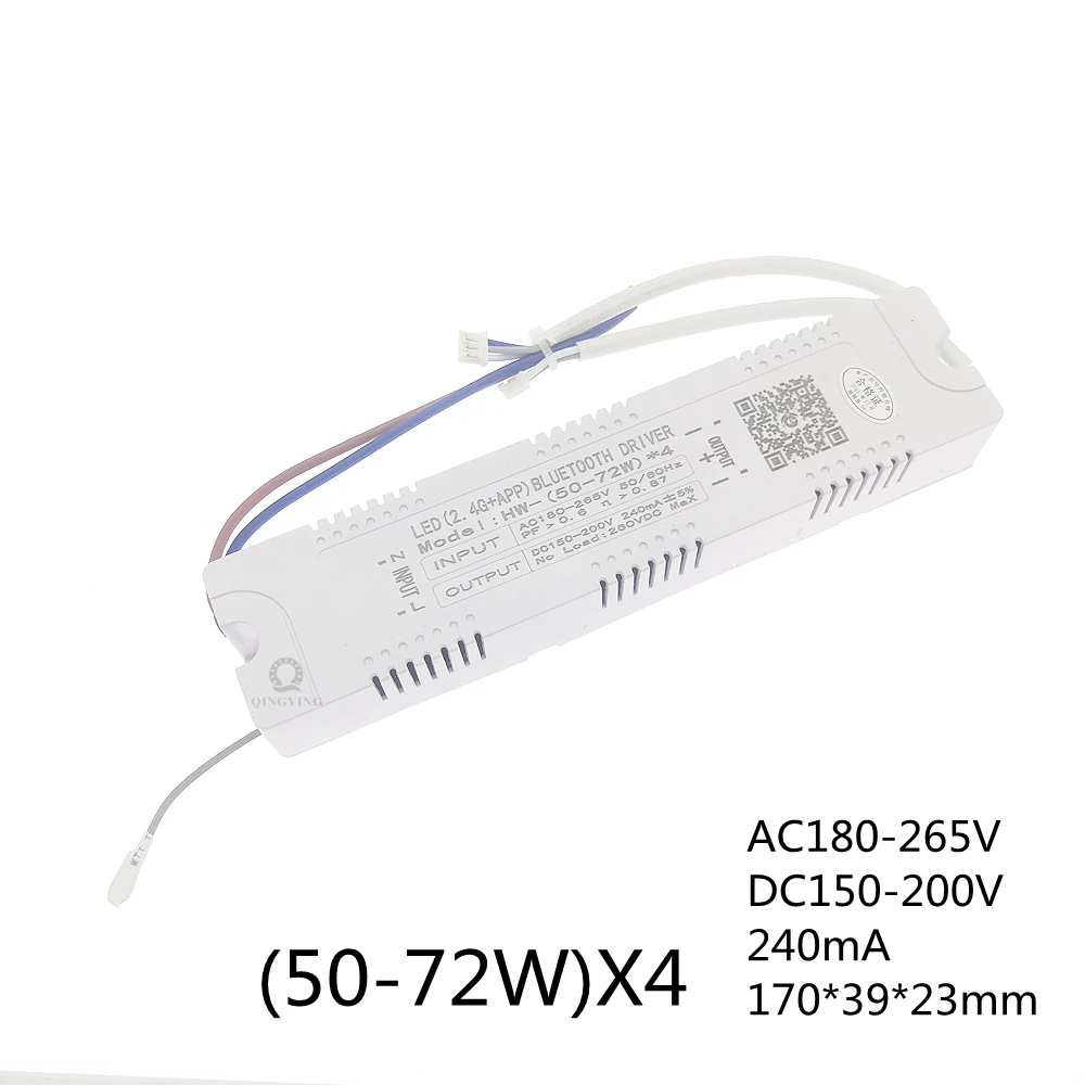 AC220V Intelligent Remote Control LED Driver 18-40W 36-50W 40-60W 50-72W 2.4G RF Control 240mA Constant Current  Dimming Driver