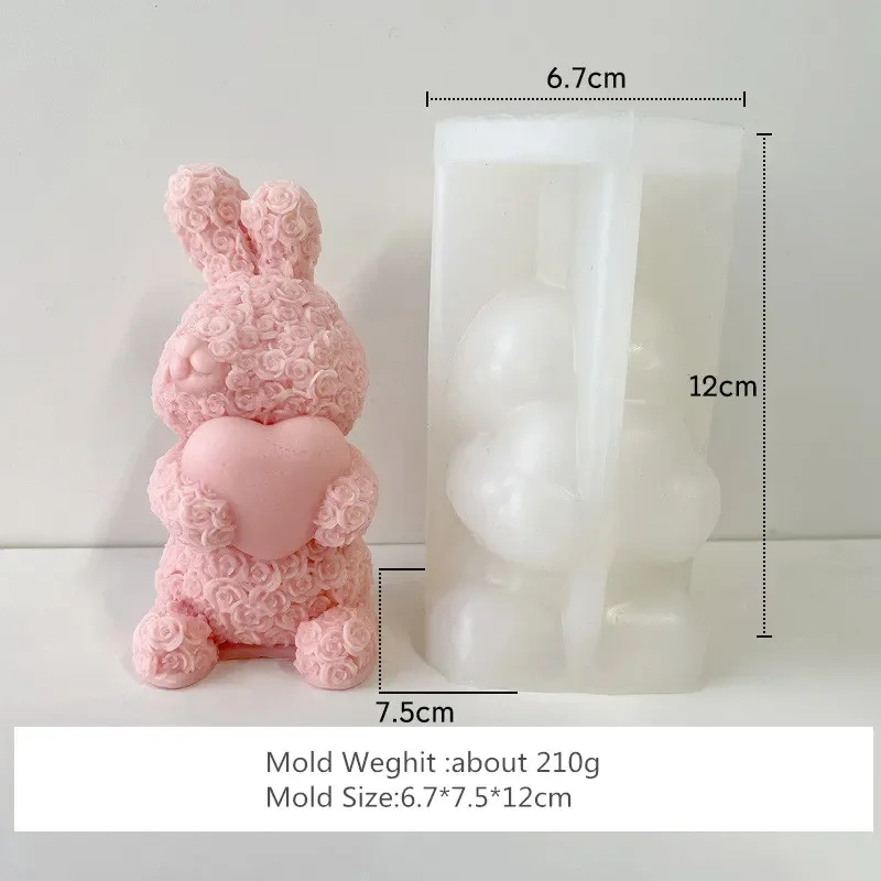 Силиконовая форма для кроличьей свечи розового кролика сделай сам ручная работа