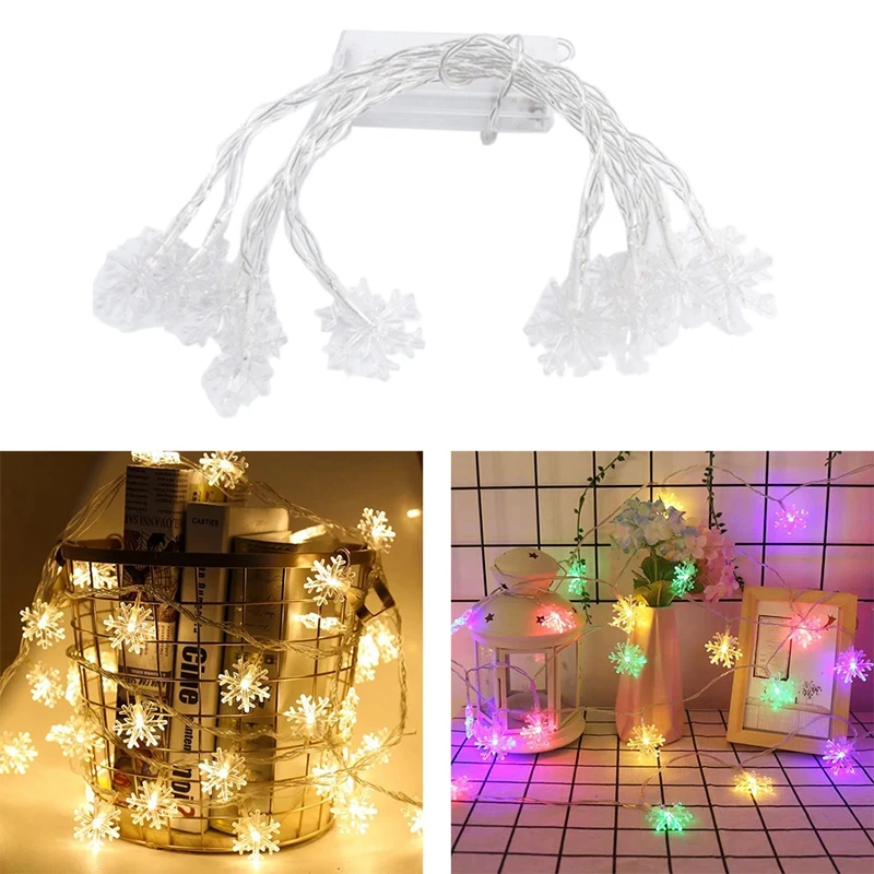 

3Metre 20LED Waterproof Snowflakes String Fairy Lights For Christmas Light Garden Decor LED Strip