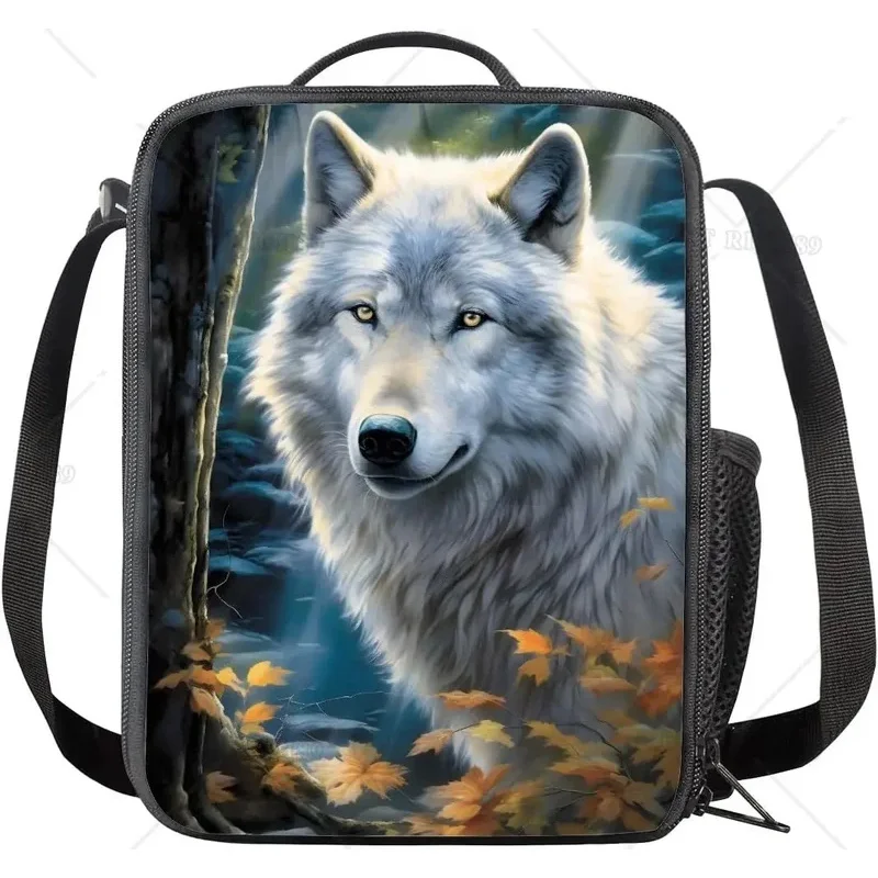 Ледяной Огненный волк с принтом крутой изображением животных женский мужской