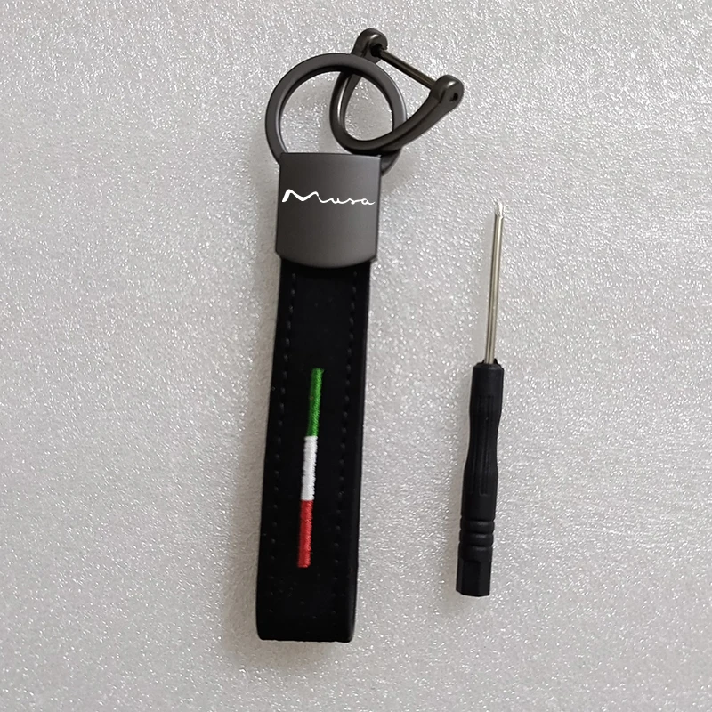 Автомобильный металлический кожаный брелок с итальянским флагом для Lancia Ypsilon Nuevo