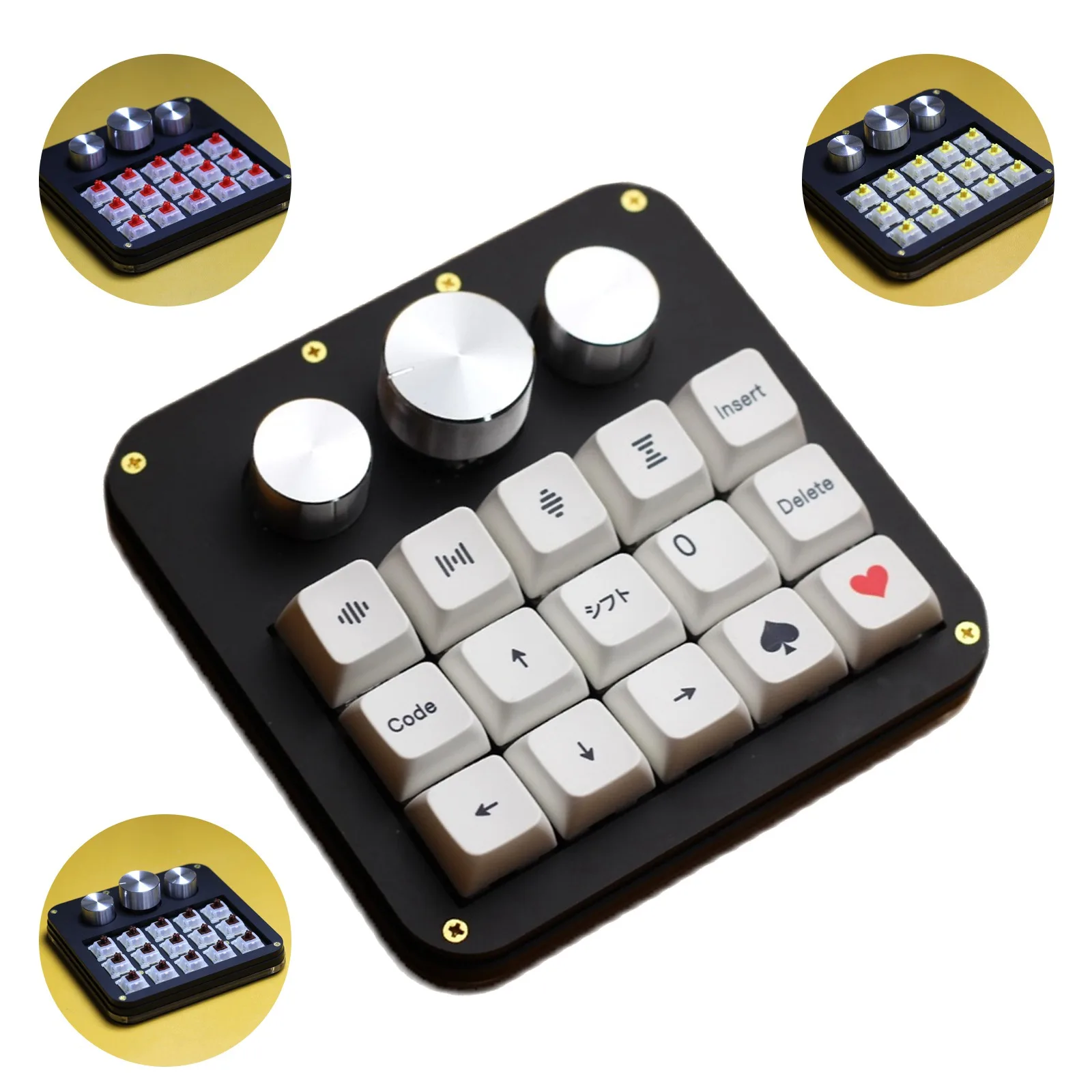 

Macro Knob 15Key+3 Knob Mechanical Keyboard Hot swap One-handed Kepad Da Vinci with RGB lighting (without keycaps)
