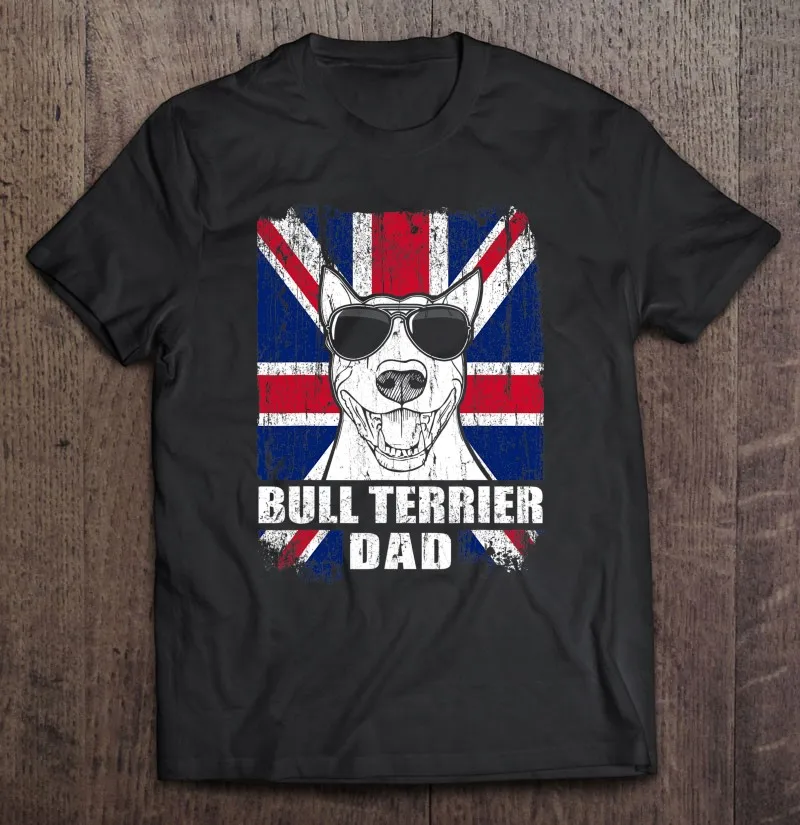 

Футболка Мужская/женская с флагом Великобритании, винтажная спортивная рубашка в стиле ретро, с рисунком Бультерьера, папы, в стиле Kawaii
