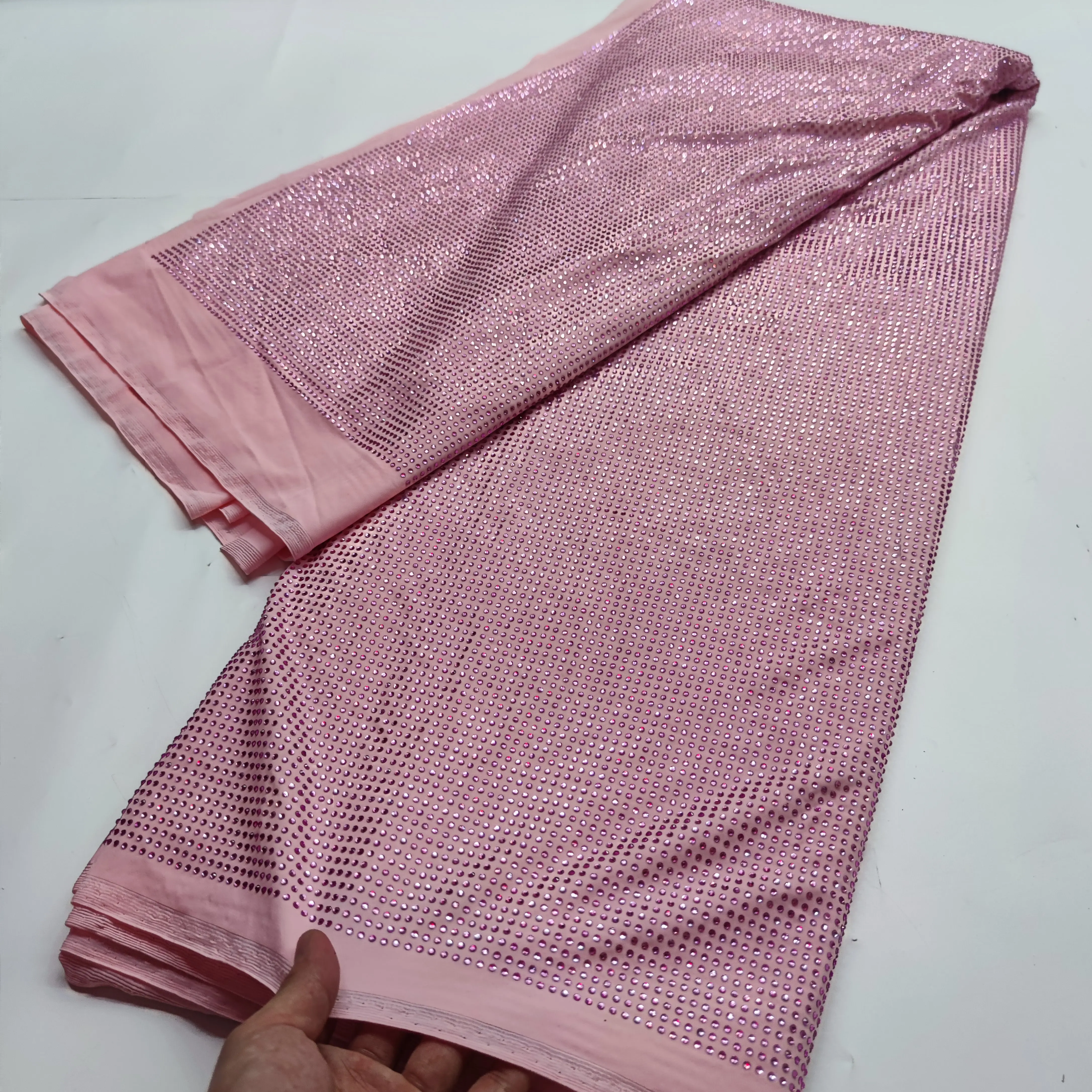 Rhinestones Mesh applique trim Fabric with rhinestones Crystal Sewing Trimming Strass Crystal tape Net for diy Dress garment