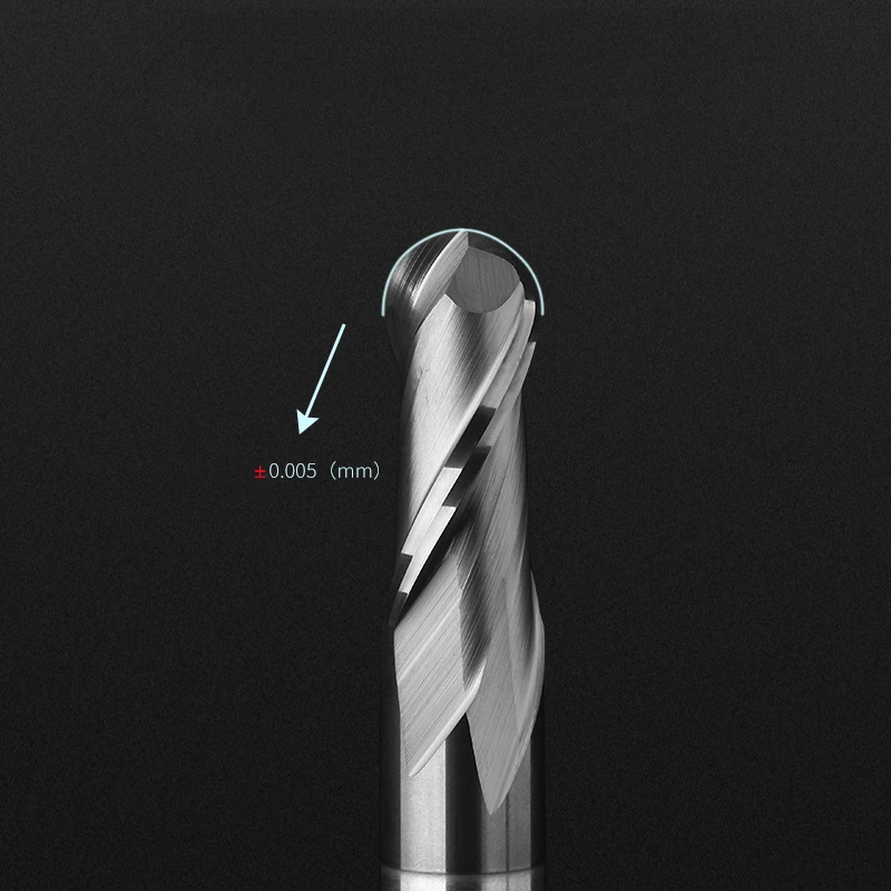 Черное покрытие сферические круглые концевые фрезы HRC55 HRC45 карбидные с 2