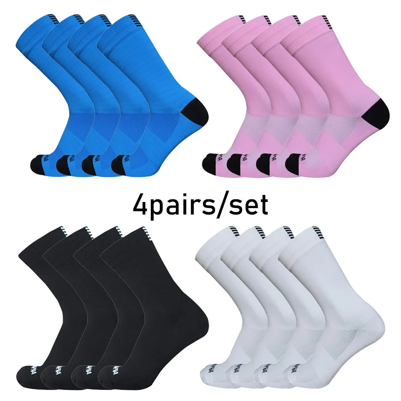 

Outdoor Road Cycling Socks New Stripes Sports Compression Bicycles, Racing Men and Women Running Calcetines Ciclismo