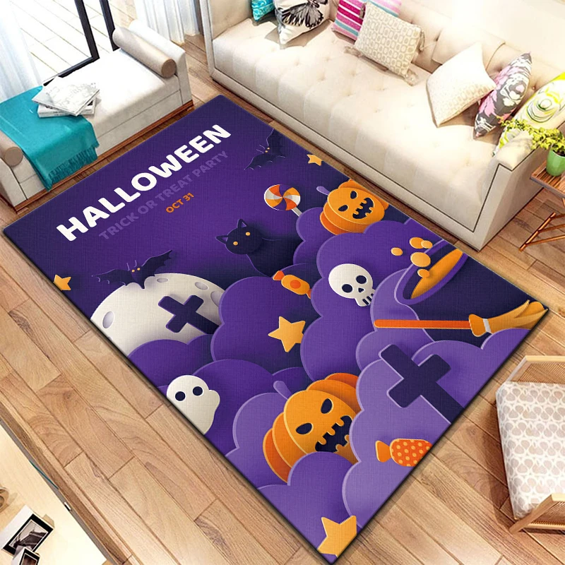 

Halloween New Year Gift HD Printing Area Carpet, Living Room Sofa Decorative Carpet, Anti-skid Mat, Alfombras Direct Shipment