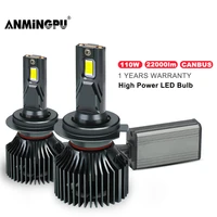 anmingpu h7 led headlight bulb canbus super bright h4 h1 h8 9005 9006 auto lamp fog lights 22000lm 12v led spotlights headlamp
