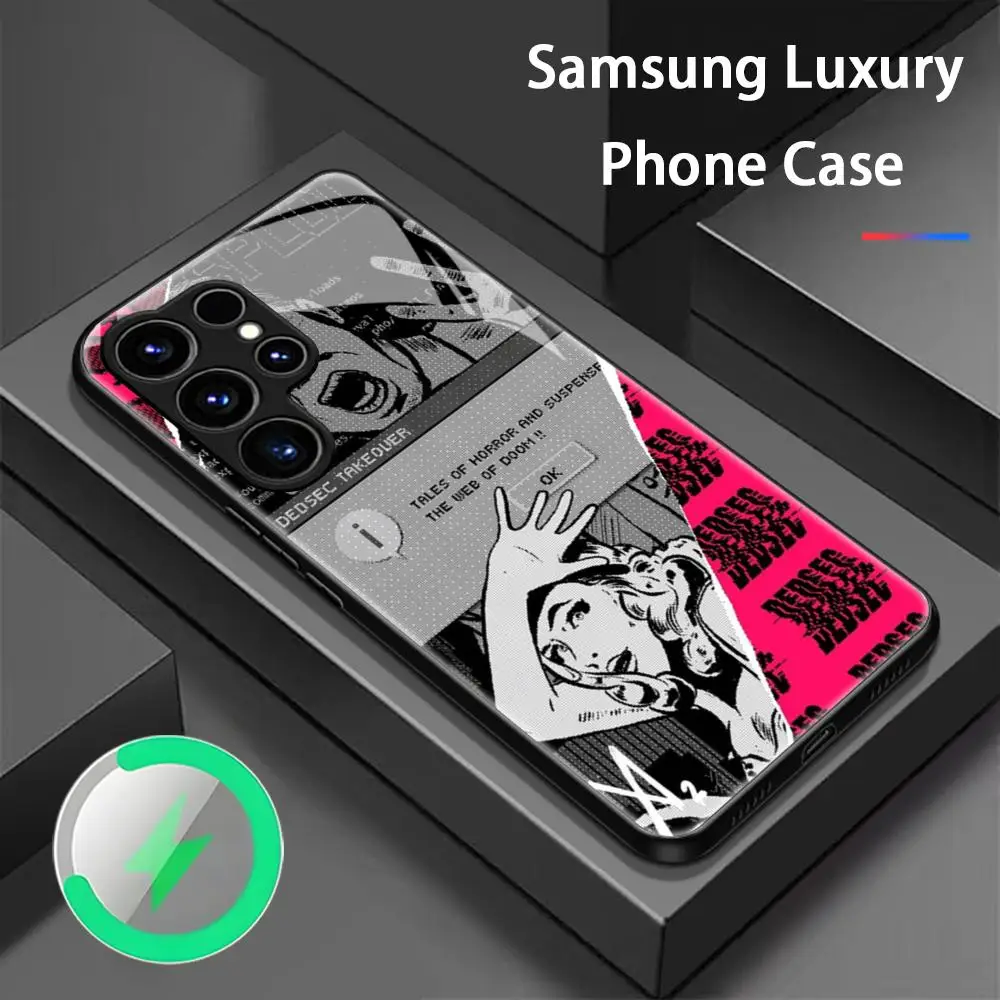 Чехол для телефона Games Watch Dogs 2 Dedsec Samsung S25 S24 S23 S22 S21 S20 Plus Ultra Note20 стеклянный